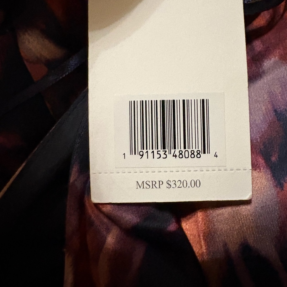 Size Medium NWT Jason Wu Floral Slip Midi Dress in Purple and Rust Tones - Picture 6 of 7